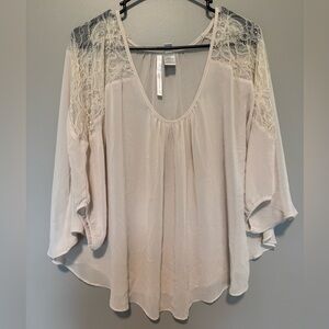 LC Lauren Conrad Sheer Blouse Top